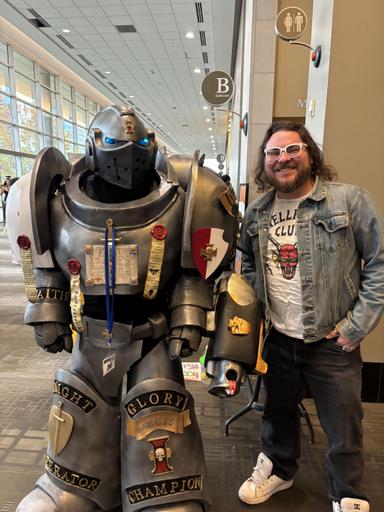 Kris Coleman and a Grey Knight at GR ComicCon